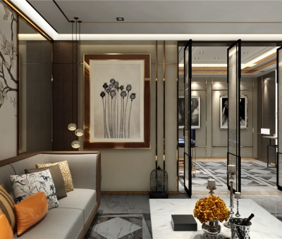 尚景新世界200平港式風格裝修效果圖--初見溫文爾雅，再逢傲骨雄姿